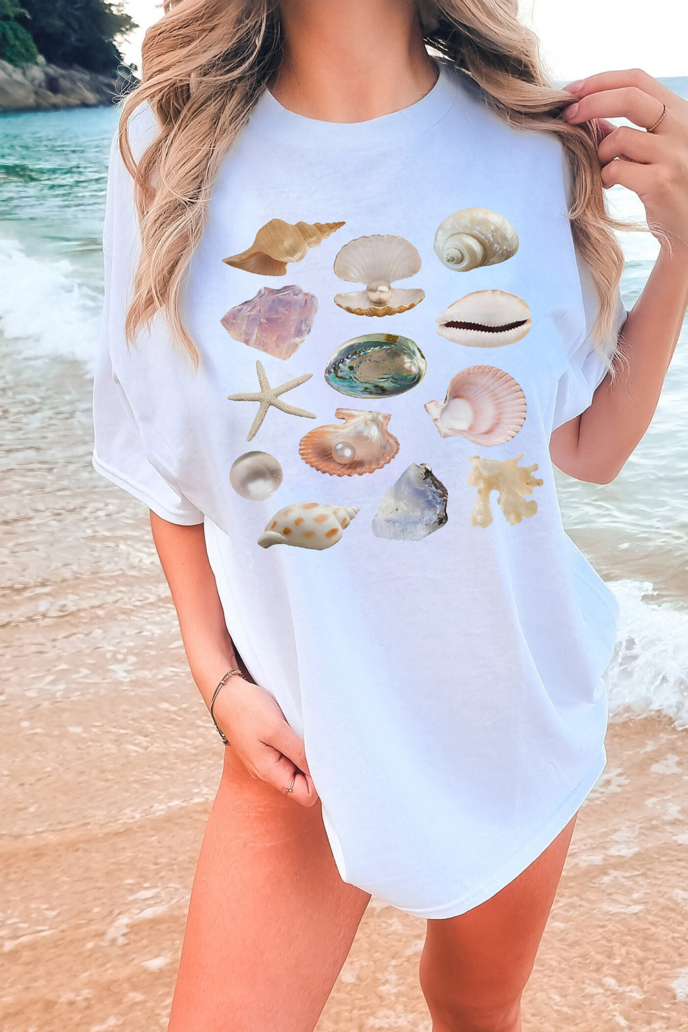 Vintage Sea Shell Tee For Women