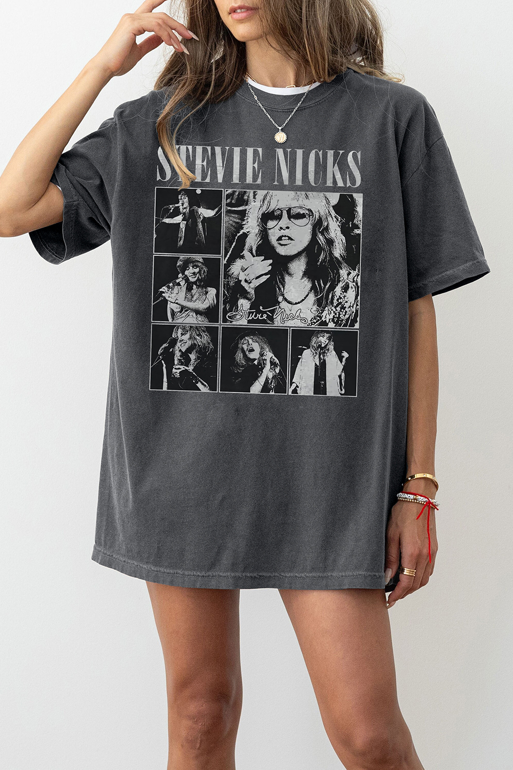 Vintage Retro 90s Stevie Nicks Fleetwood Mac Band Tee For Women