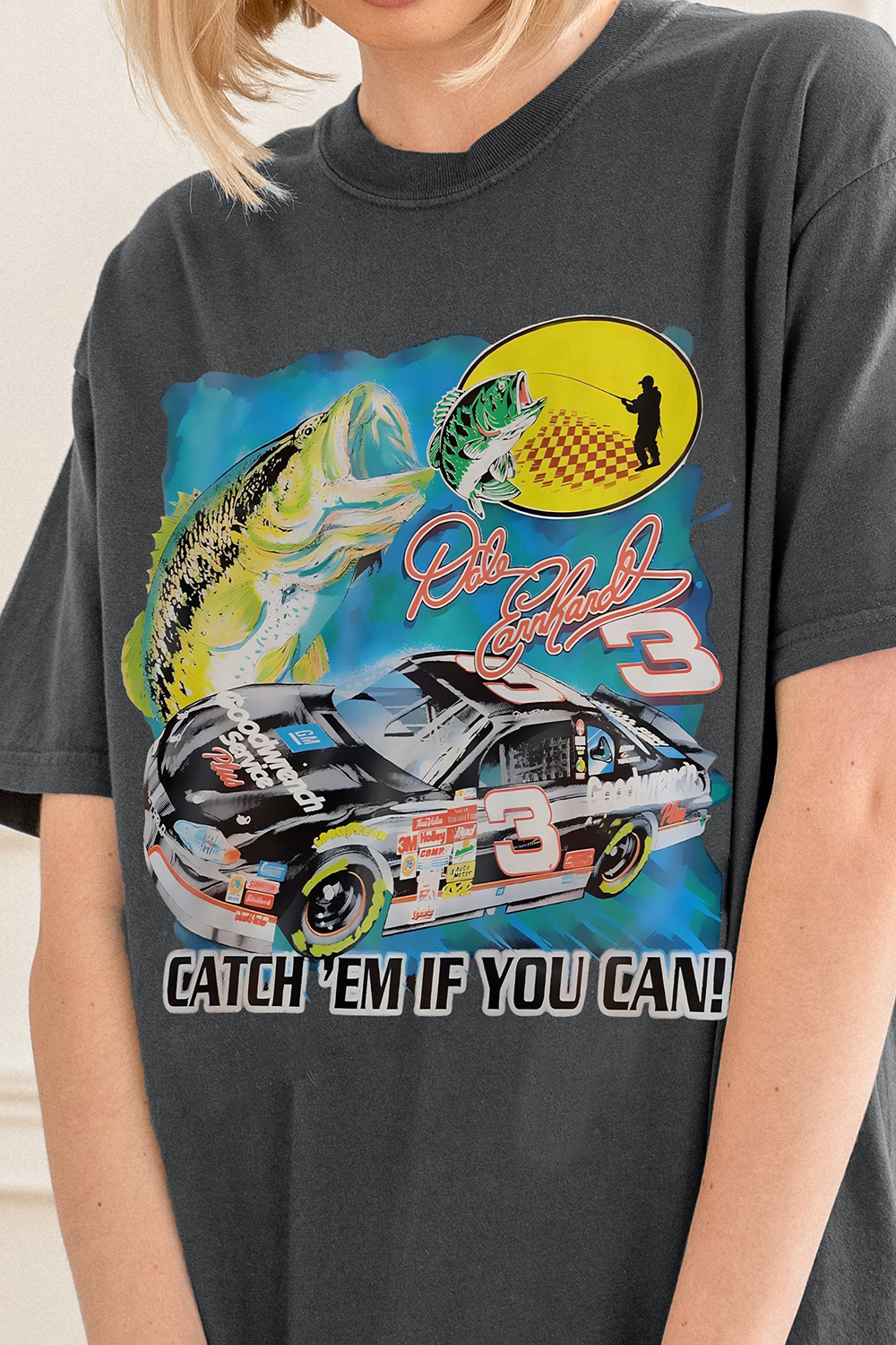 Nascar X Fishing Vintage Racing Tee For Women