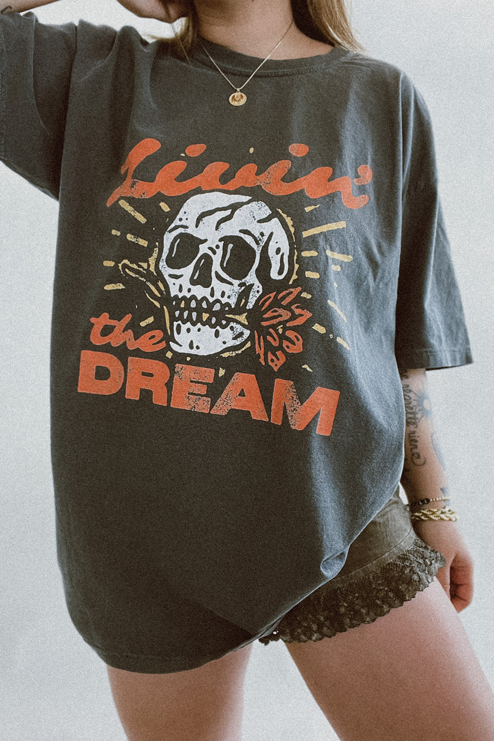 Livin' The Dream Skull Tee For Women