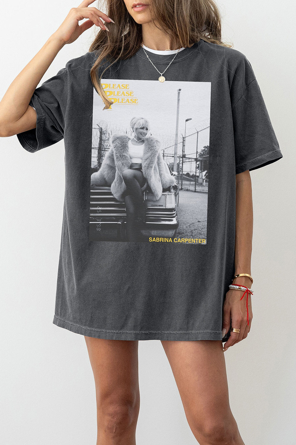 Sabrina Carpenter Please Please Please Graphic Tee For Women