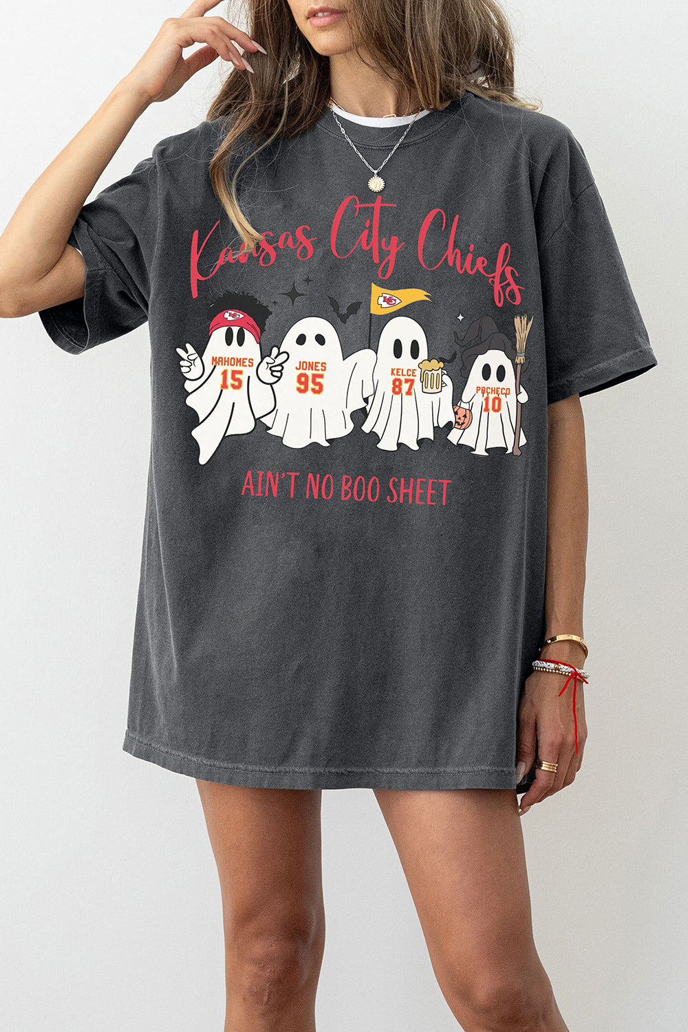 Kansas City Chiefs Ain't No Boo Sheet Tee For Women