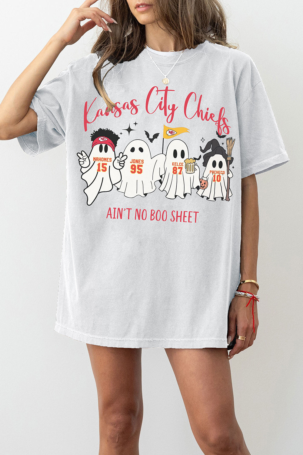 Kansas City Chiefs Ain't No Boo Sheet Tee For Women