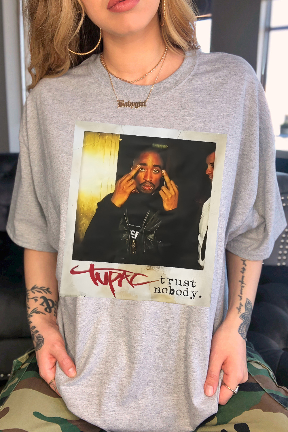Rapper Tupac Graphic Tee For Women