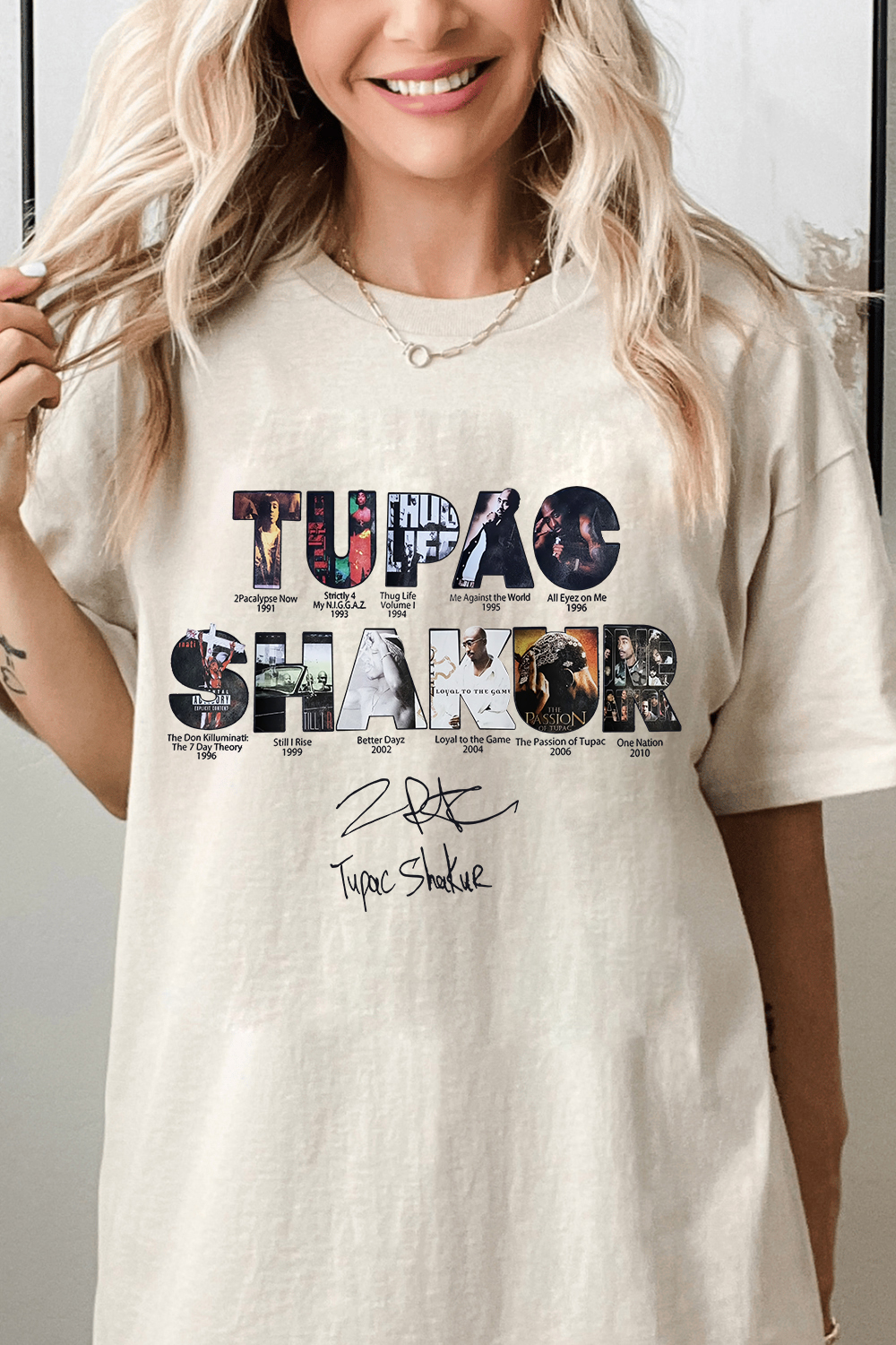 2pacs Hakur Album Tee For Women