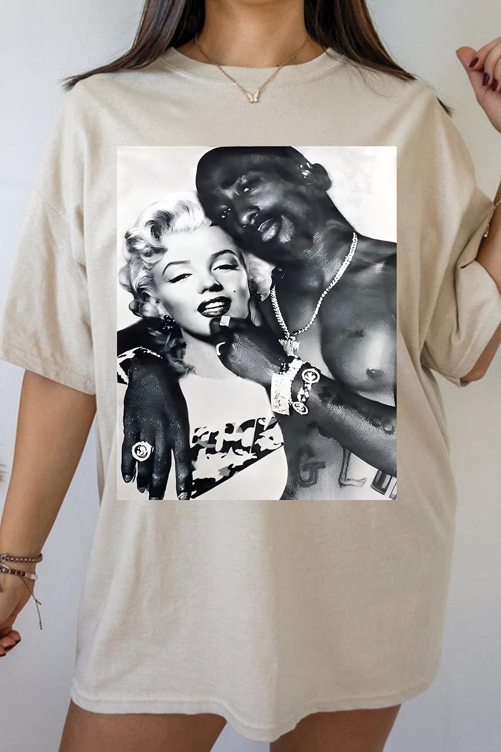 Tupac Shakur Marilyn Monroe Graphic Tee For Women