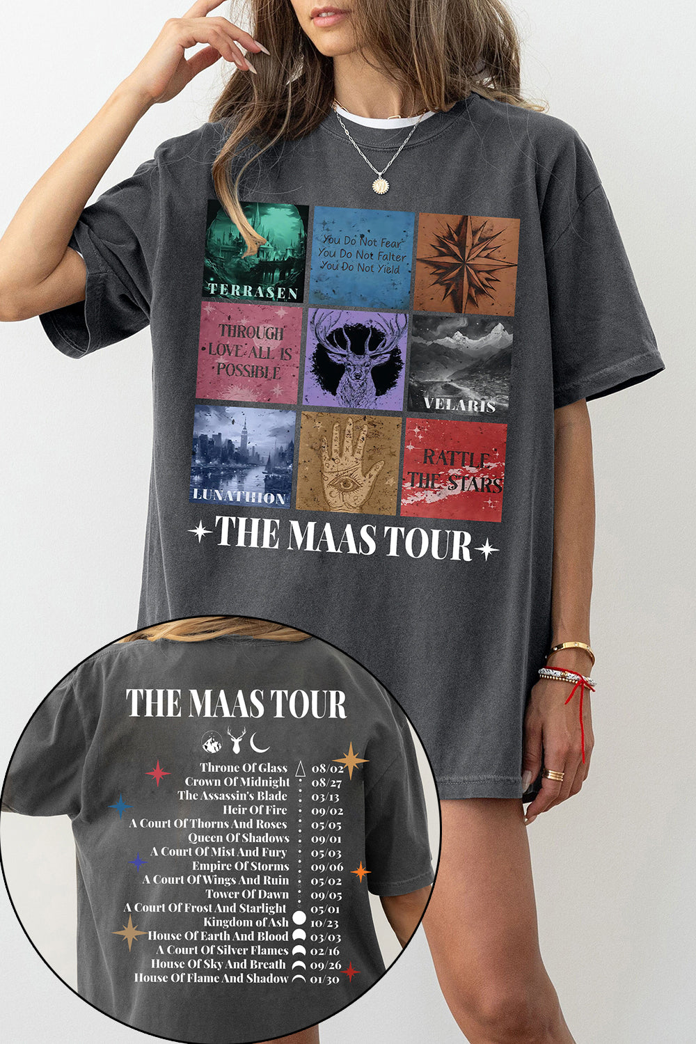 Sarah J. Maas Eras Tour 2 Sides Tee For Women