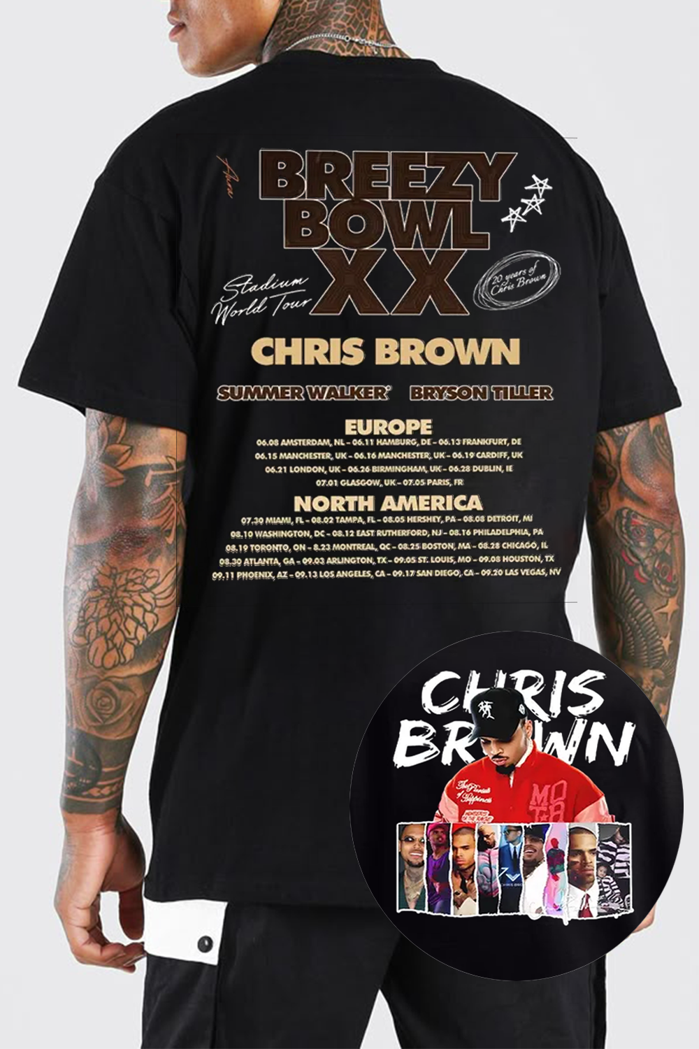 Chris Brown Breezy Concert Tee For Men
