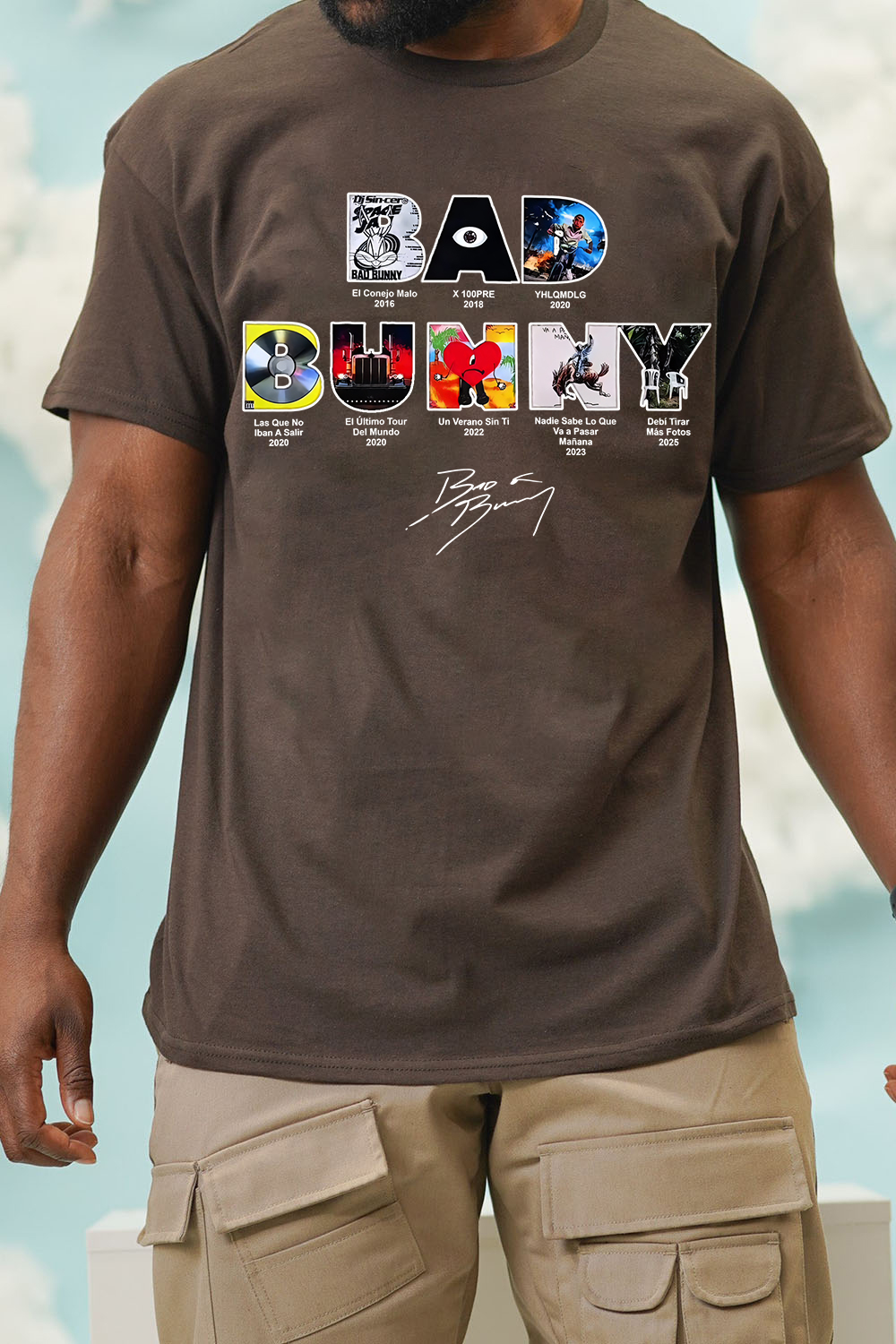 badbunny albums men's t-shirt