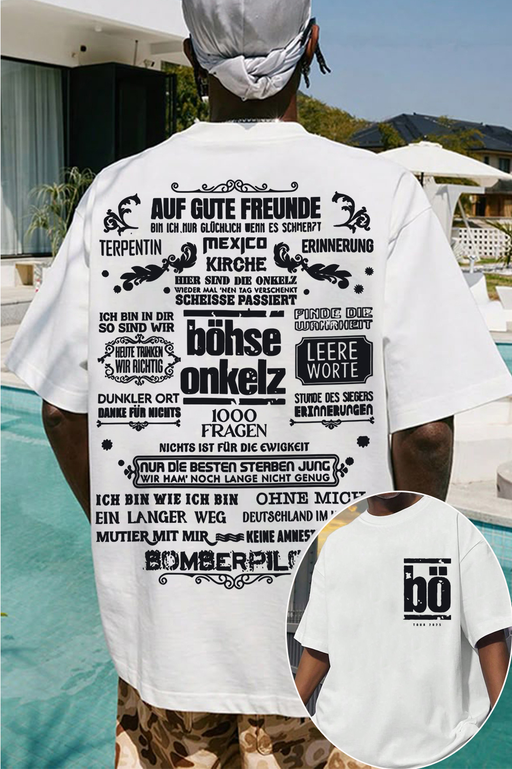 Böhse Onkelz 2-Sided Printed T-Shirt For Men