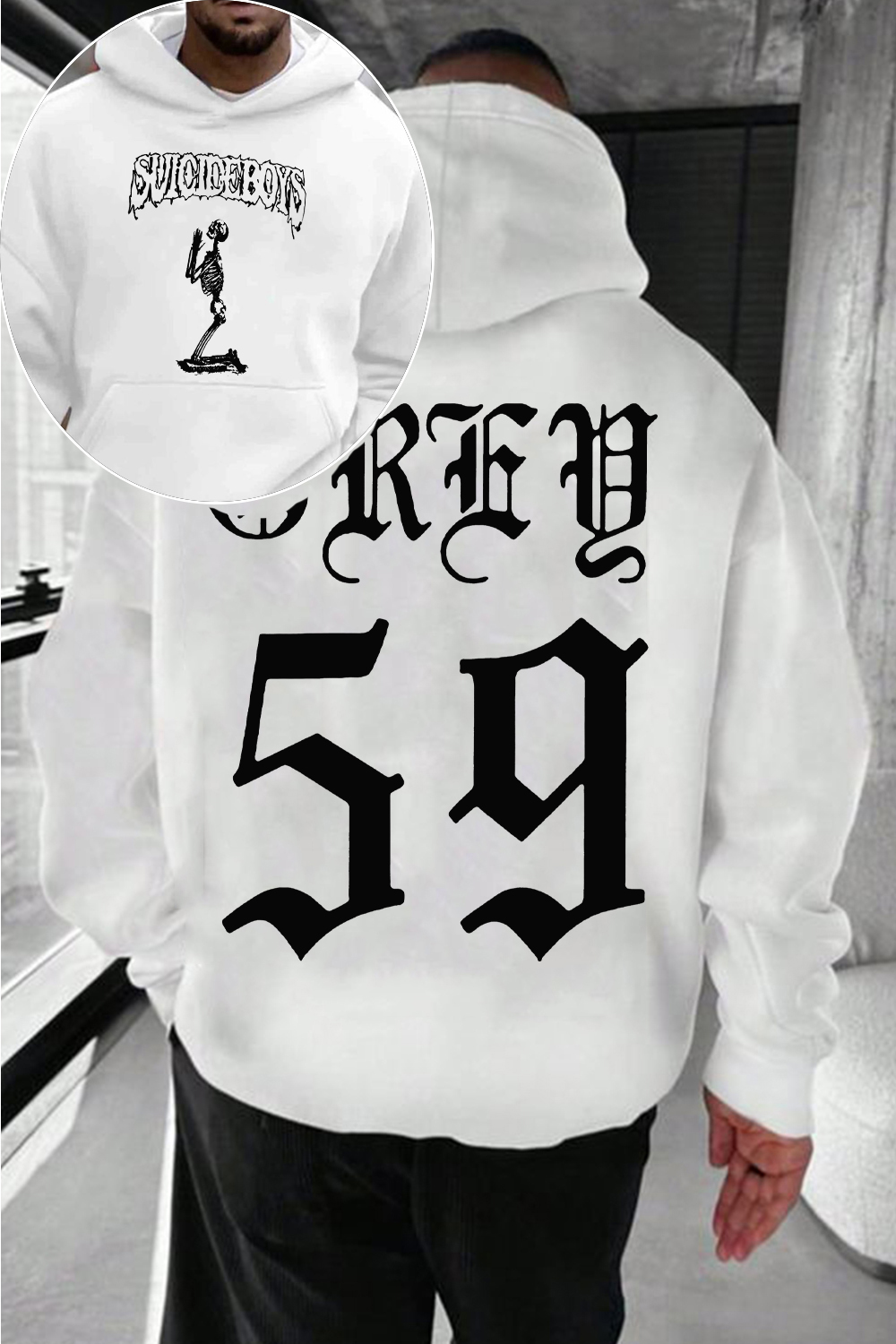 uicideboys59 2-side printed personalized men's hoodie
