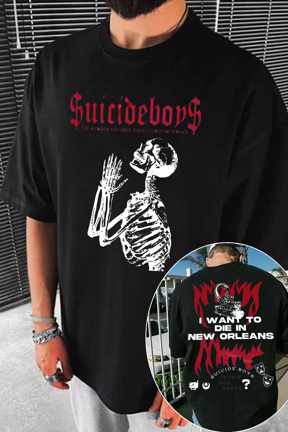 $uicideboy$ poster double-sided printed men's T-shirt