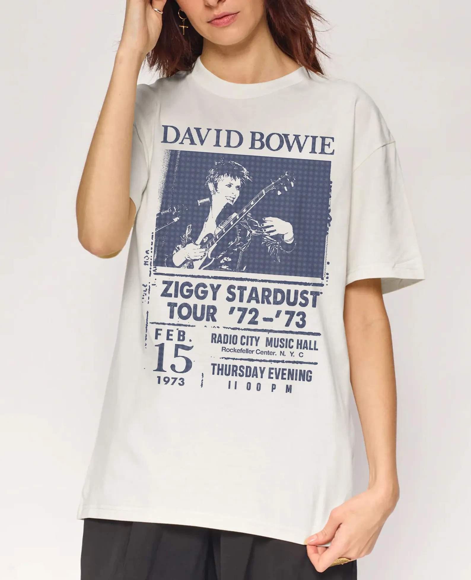 David Bowie Ziggy Stardust Tour 1973 Concert Vintage tshirt