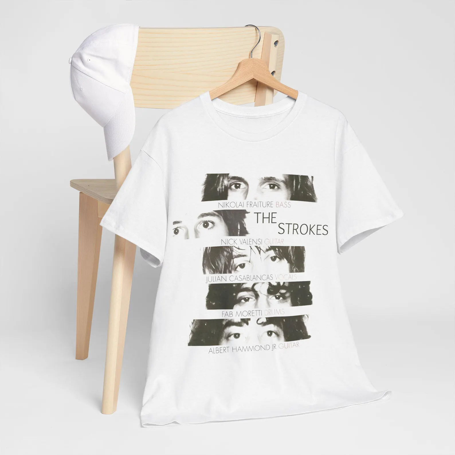 Monochrome STROKES graphic band tee indie