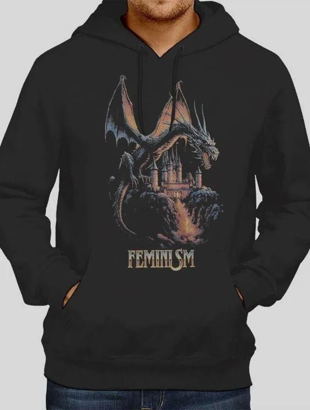 Feminism Dragon Fantasy Hoodies For Men