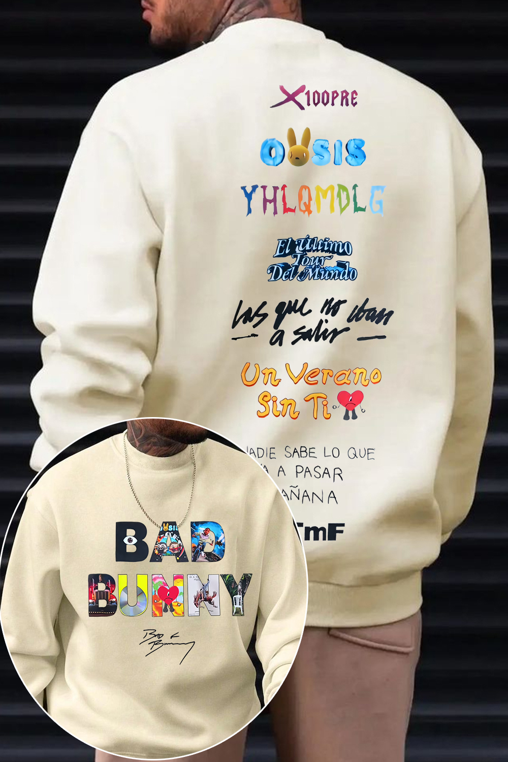 Badbunny DTMF album Men's Crew Neck Sweatshirt