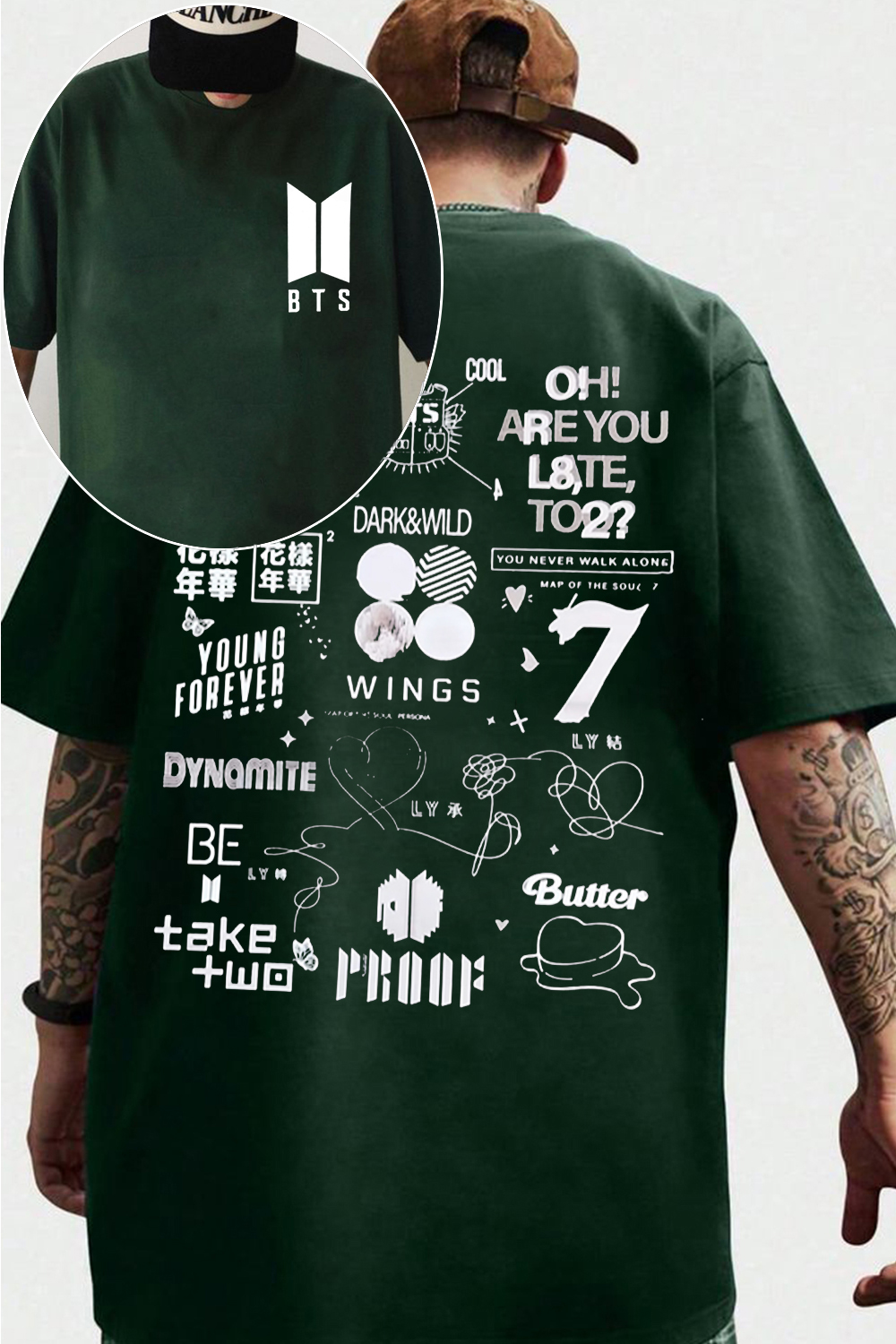 BTS double-sided printed T-shirt