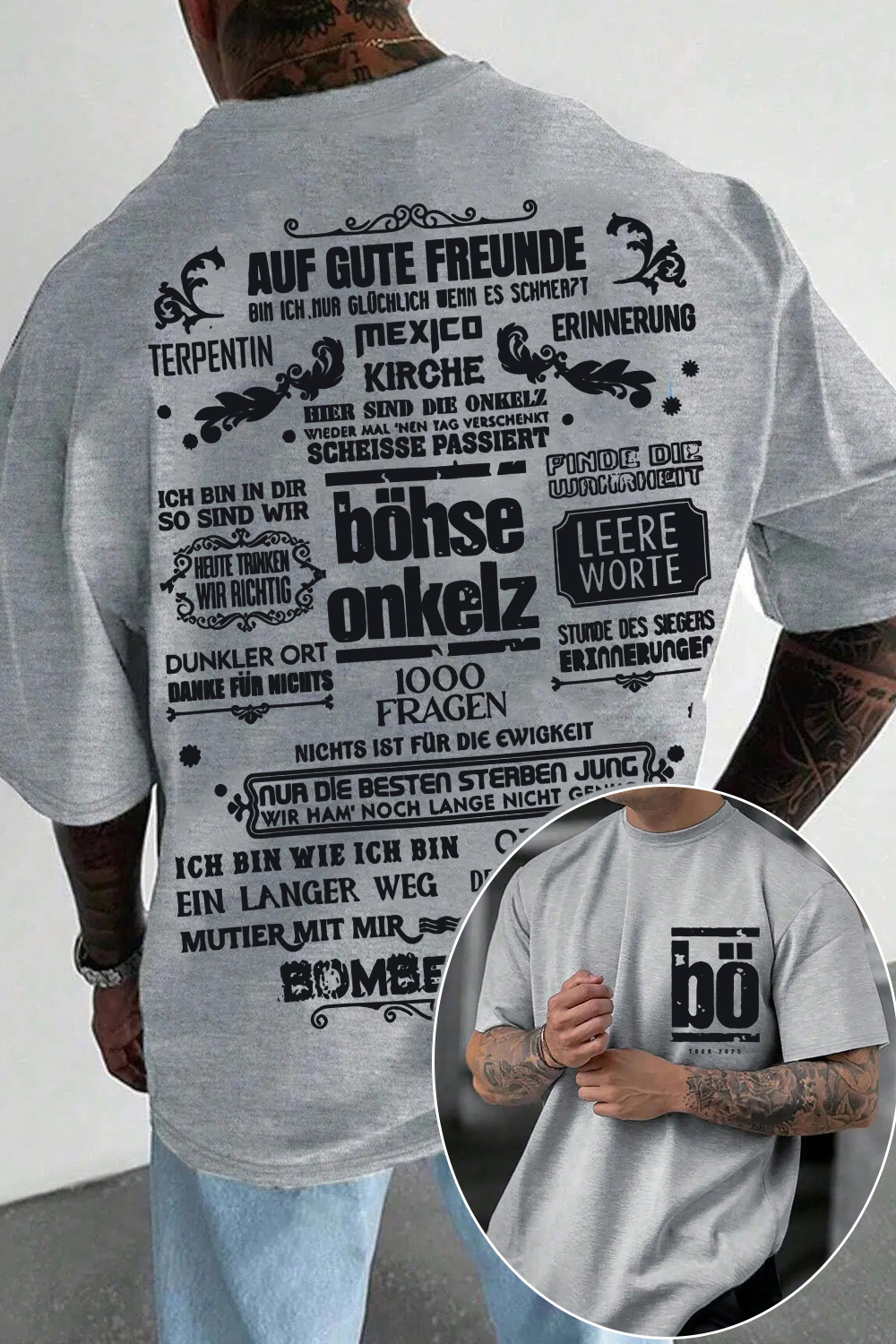 Böhse Onkelz 2-Sided Printed T-Shirt For Men