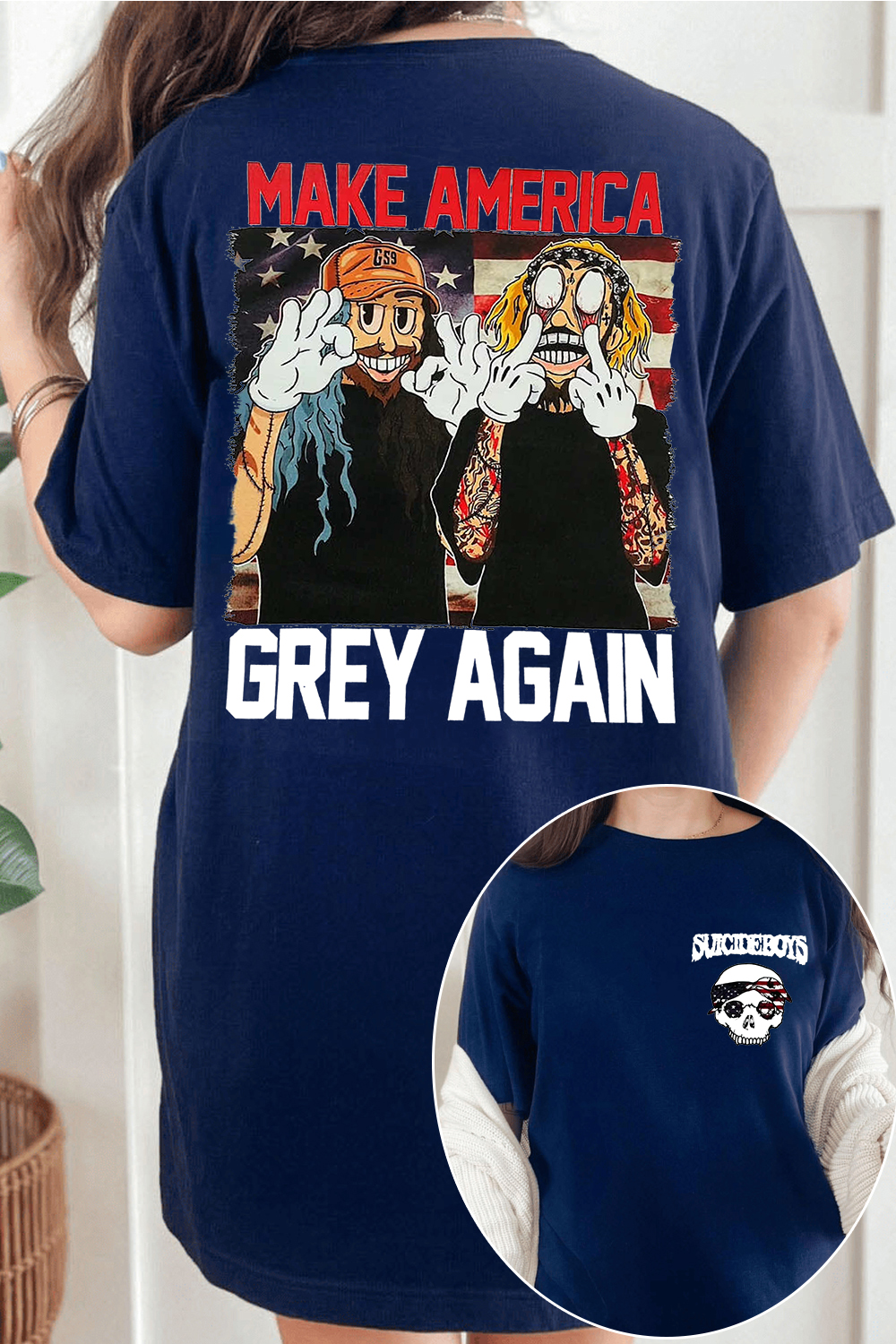 greyday double-sided printed short-sleeved T-shirt