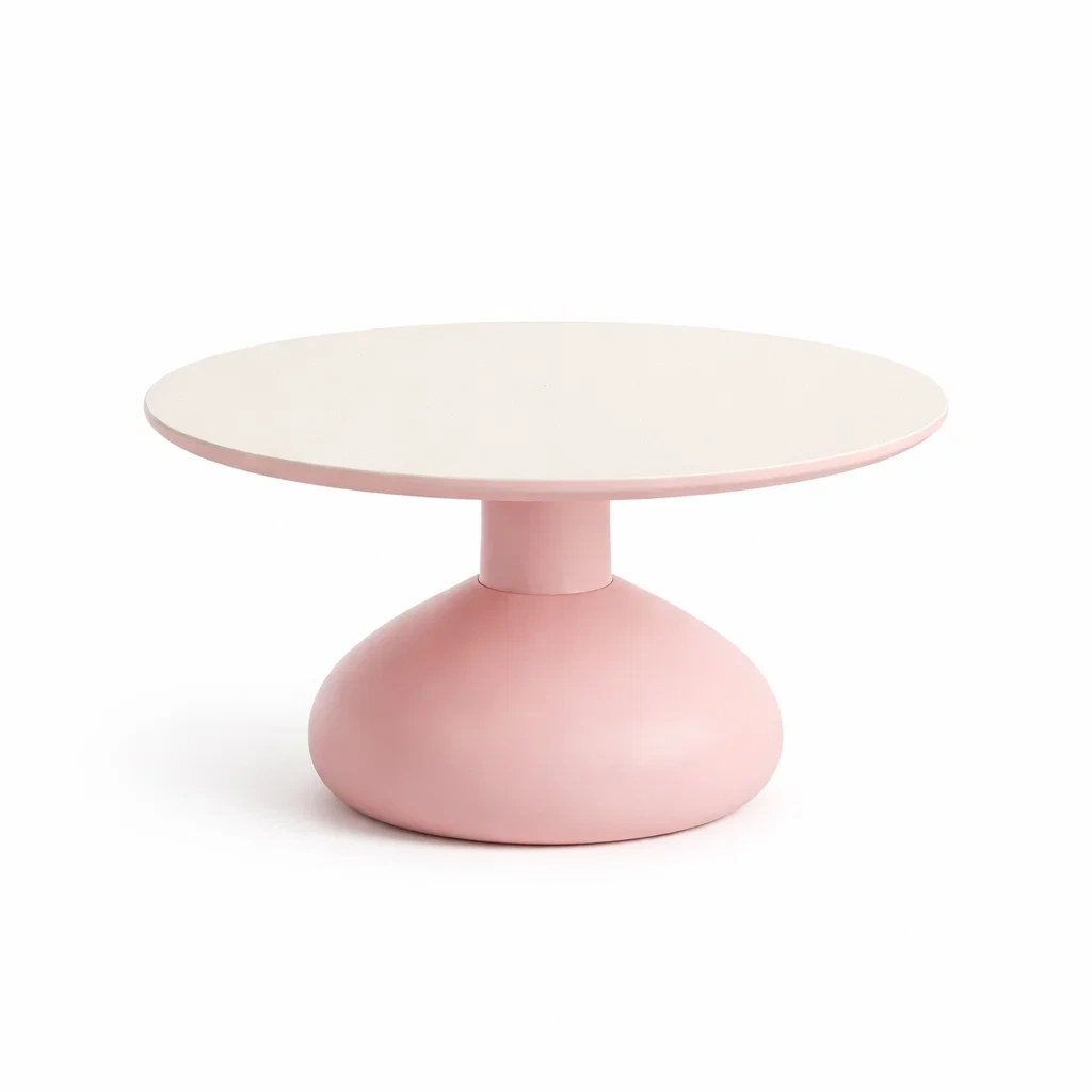 Table basse ronde rose style contemporain-roommotive