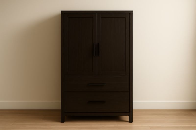 Armoire en Bois avec Portes et Tiroirs Brun