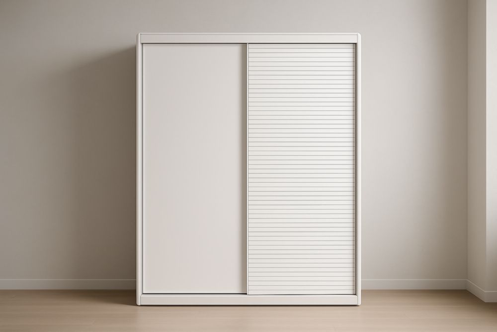 Armoire à Portes Coulissantes Panneaux Blanc 200x180x60 cm