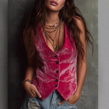 Women's Sexy Button-up Tank Top-elviree