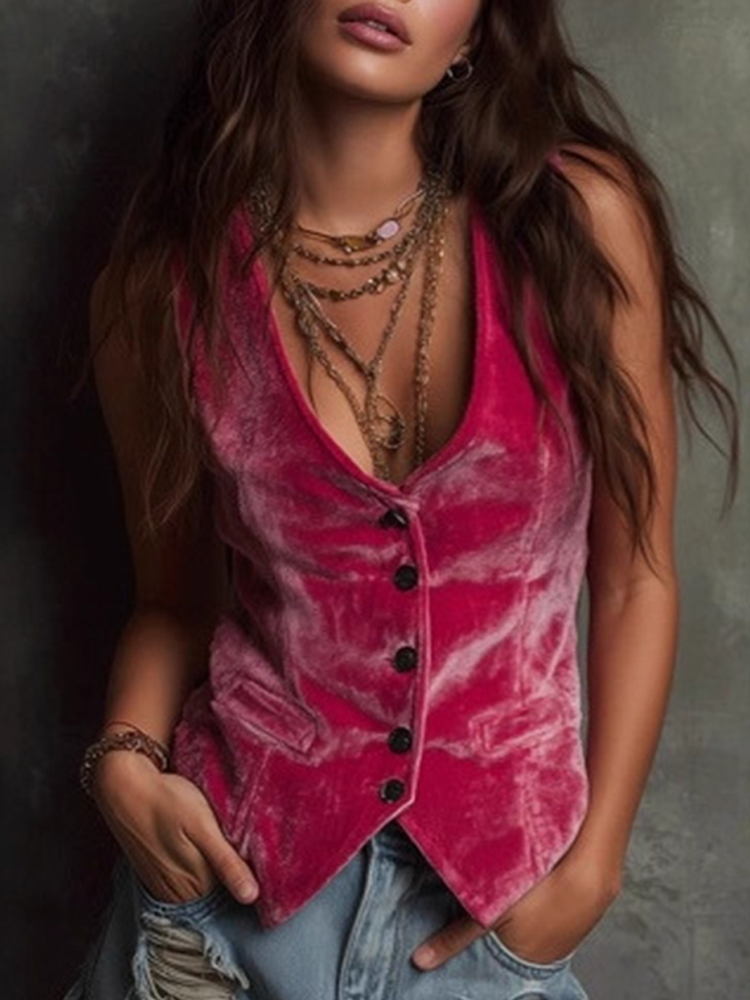 Women's Sexy Button-up Tank Top-elviree