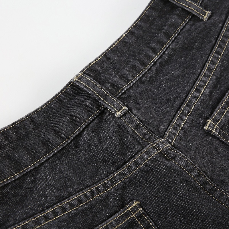 Japanese Art Cherry Blossom Embroidered Washed Flared Jeans-elviree