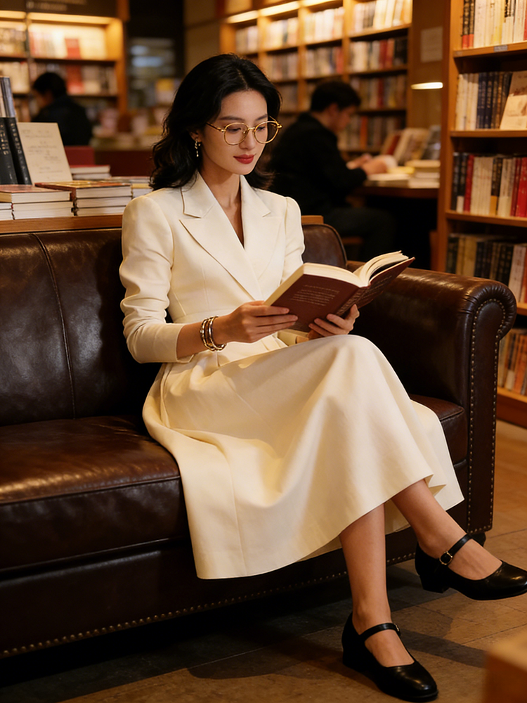 Vintage Classy V Neck Lapels Maxi Dress-elviree