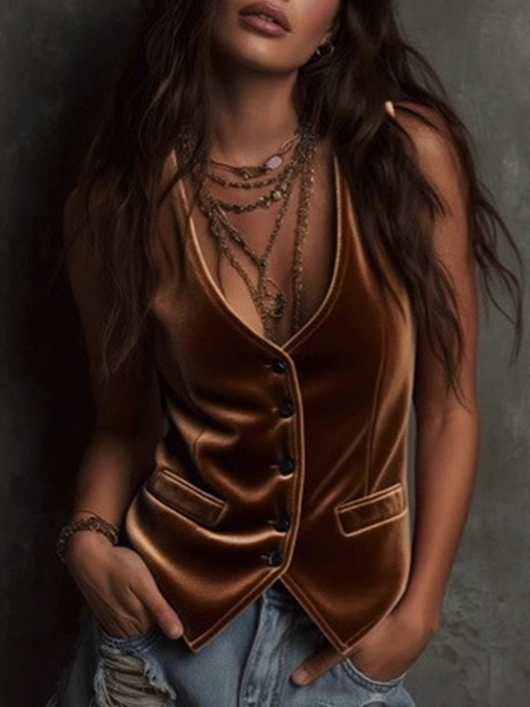 Women's Sexy Button-up Tank Top-elviree