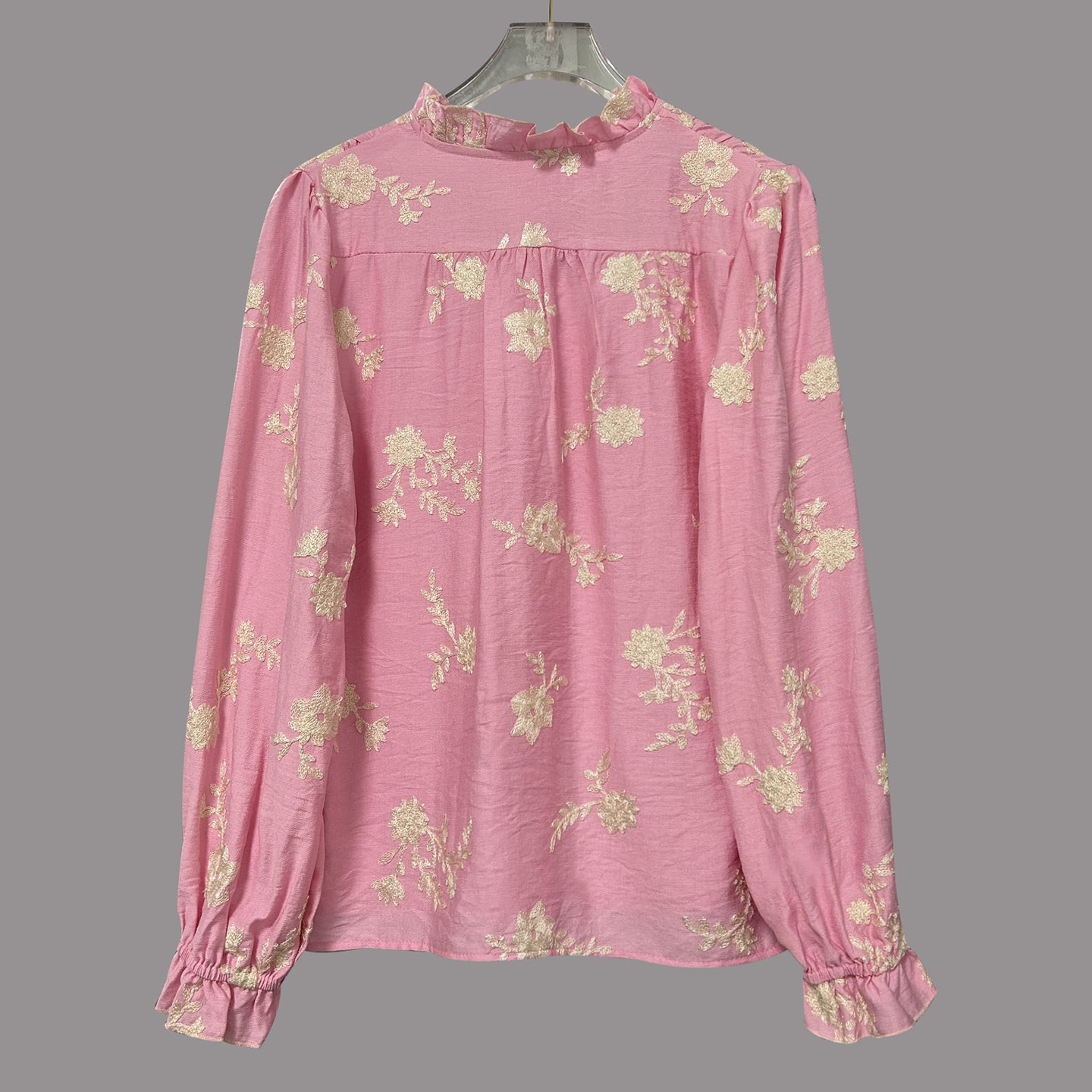 Women's Elegant Casual Floral Embroidered Cotton And Linen Blouse-elviree