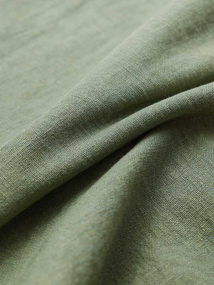 Retro Linen Countryside Style Waist-cinching Dress