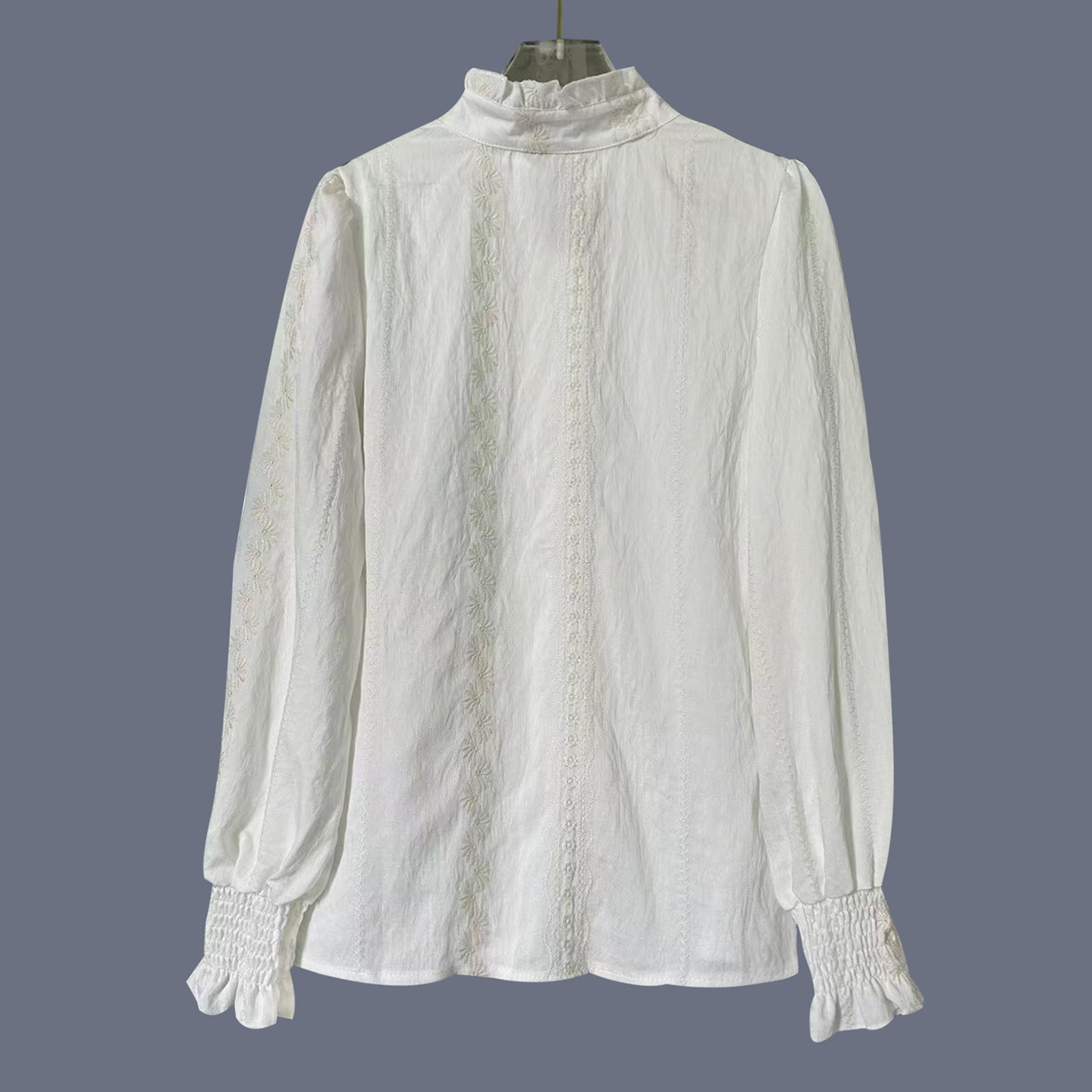 Women's Elegant  Lace Cotton And Linen Blouse-elviree