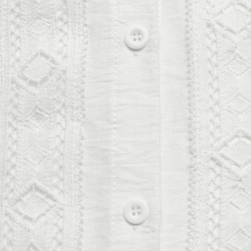 Women's Elegant Lace Floral Embroidered Linen Top-elviree