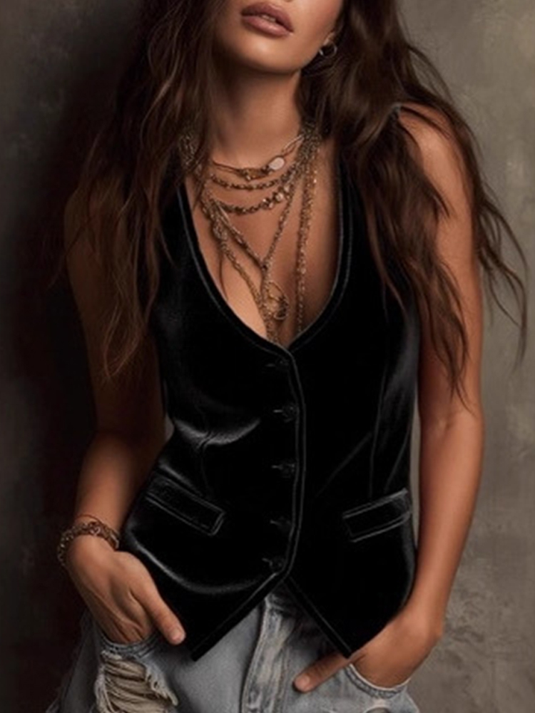 Women's Sexy Button-up Tank Top-elviree