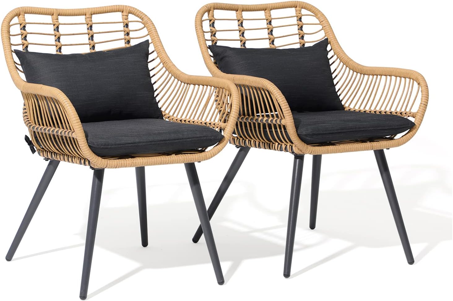 Outdoor Wicker Chairs Set of 2