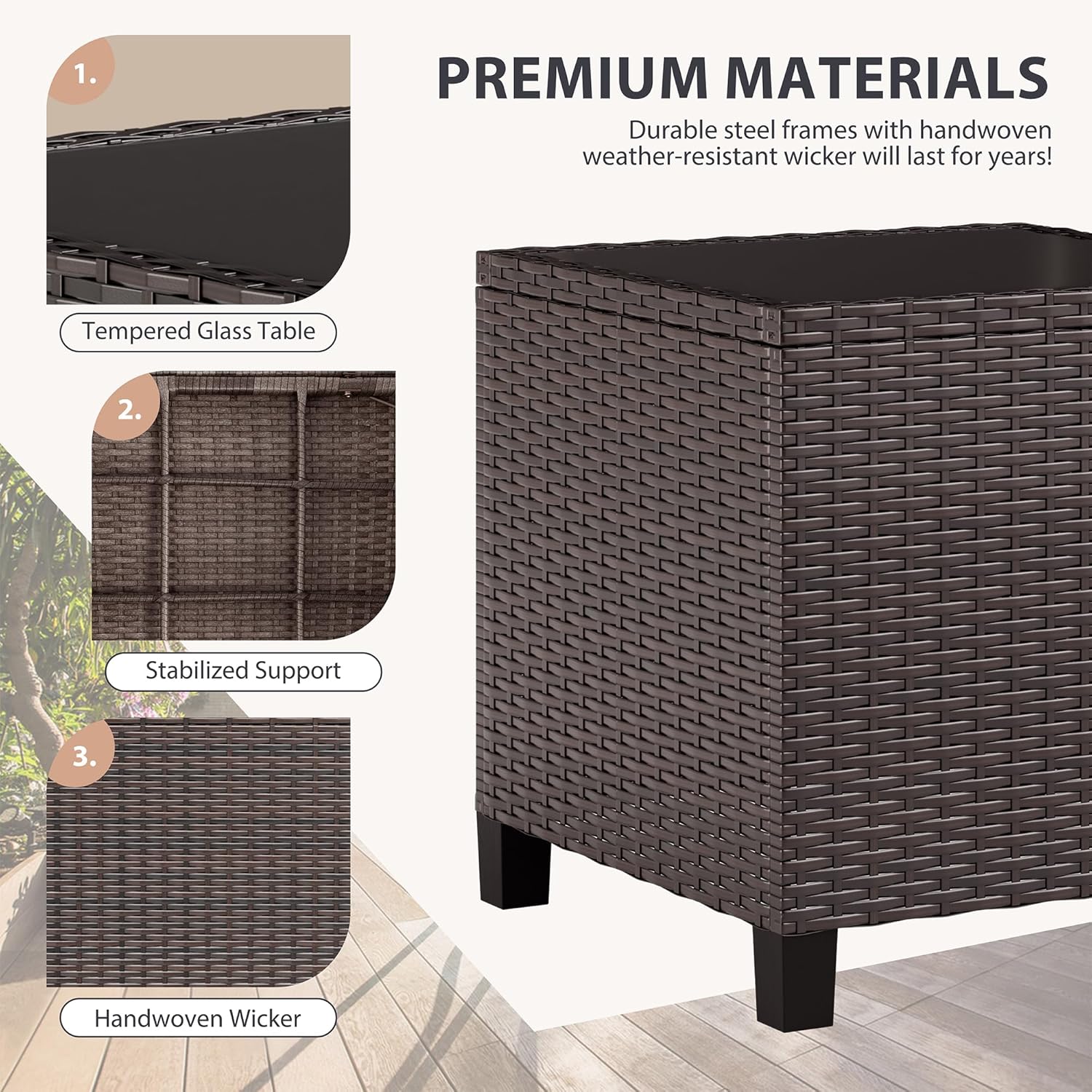  3 Piece Patio Furniture Set