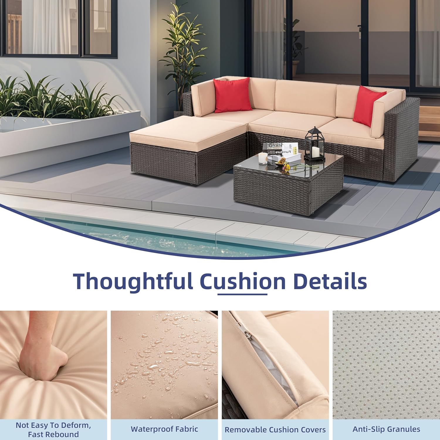 5 Piece Patio Furniture Sets