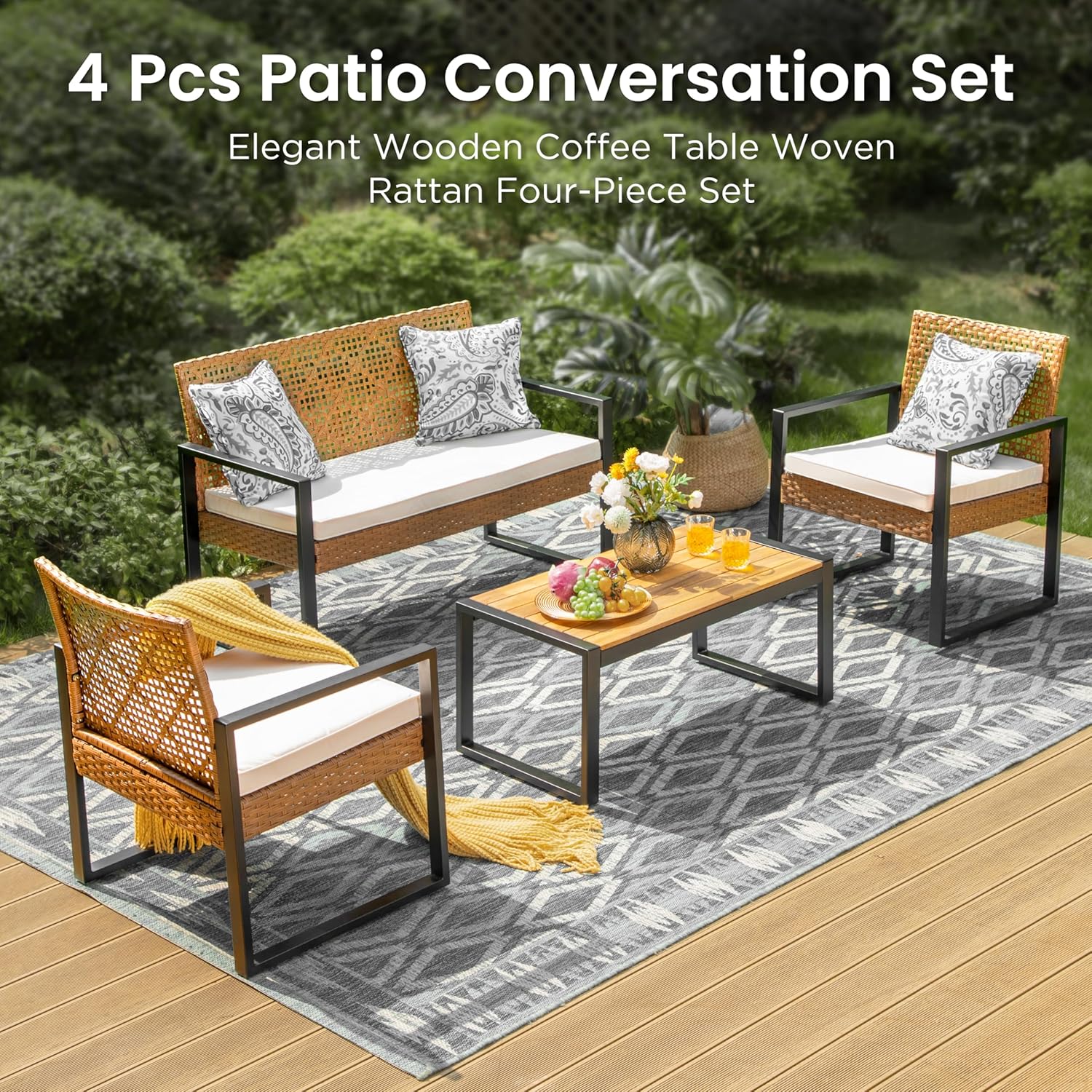 4-piece Cushioned Conversation Sets