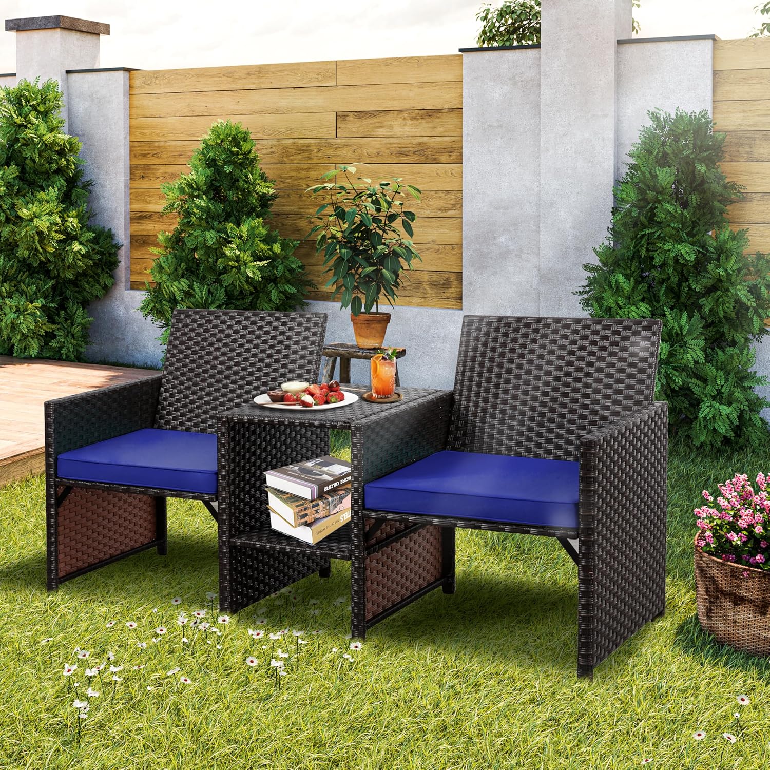 All-Weather Outdoor Loveseat Set