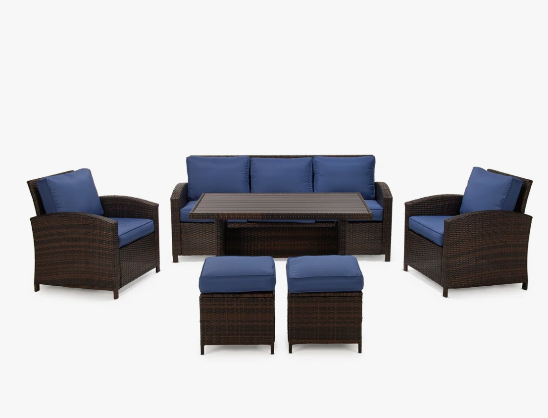 5 Person Patio Conversation Sets with Cushions