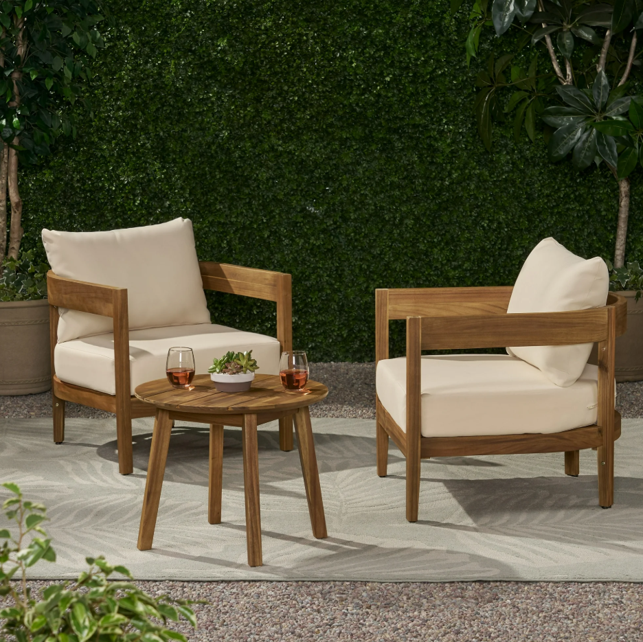 3 Piece Chat Set with Cushions