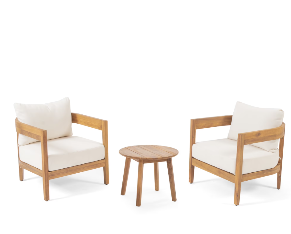 3 Piece Chat Set with Cushions