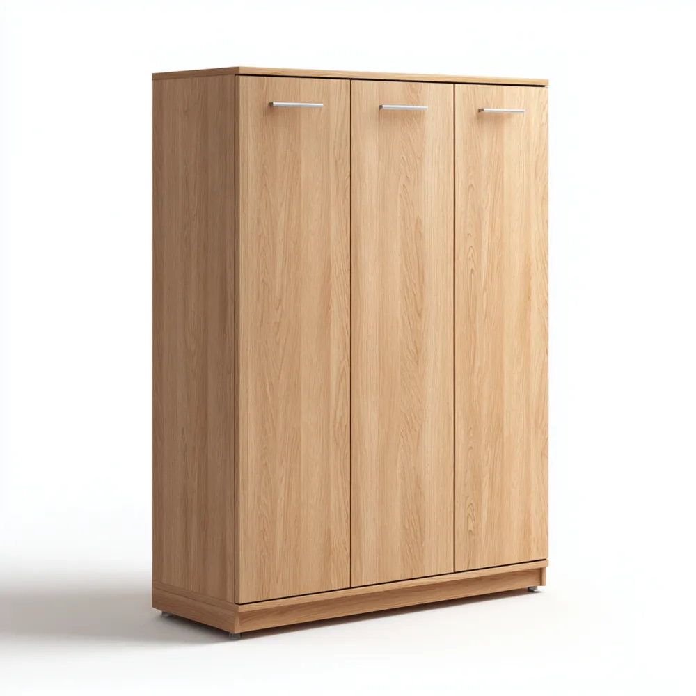 Armadio in Legno 120x180x60 cm – Naturale – Design Moderno