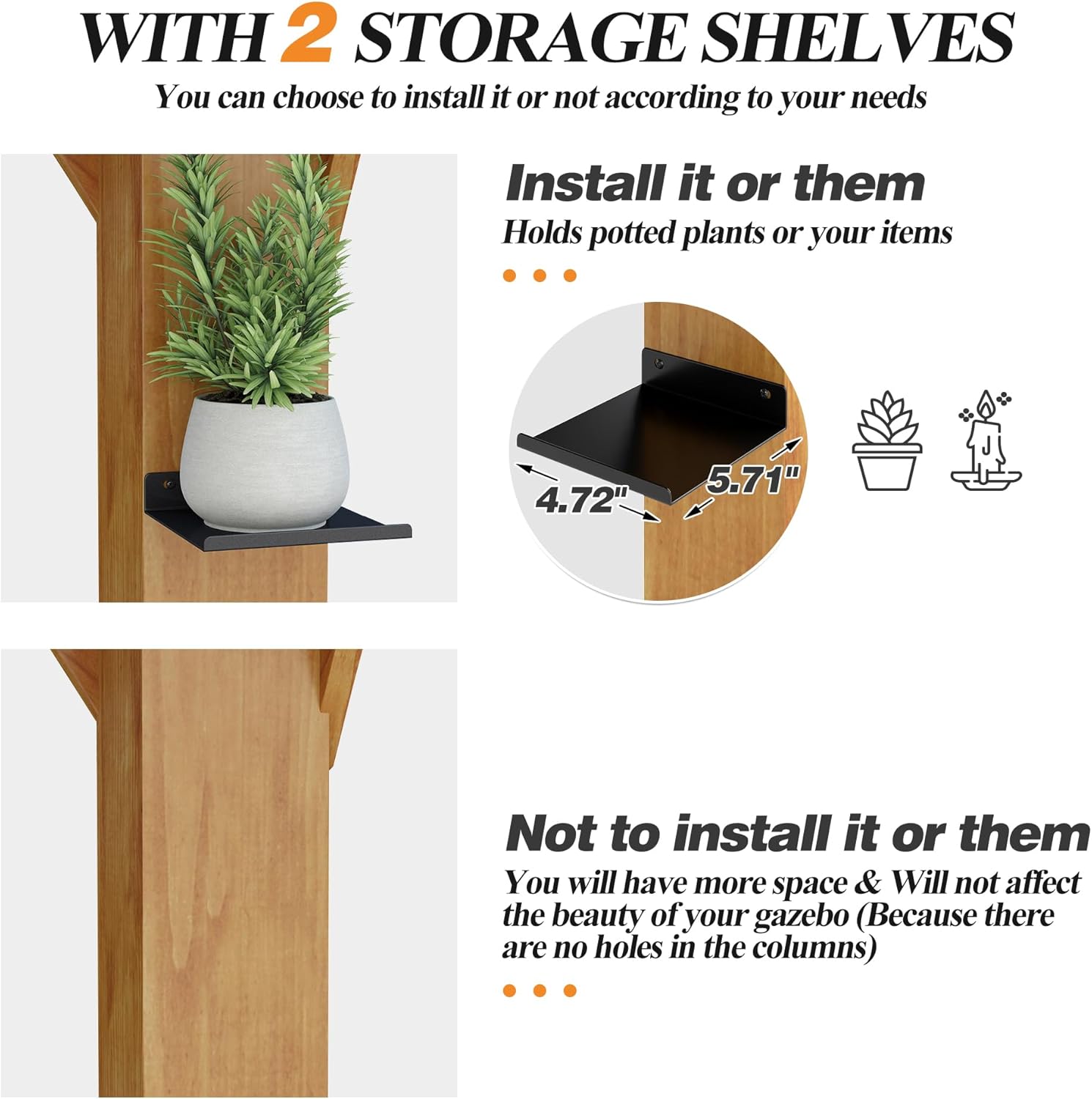 11’x 13’ Outdoor Spruce Wood Gazebo 