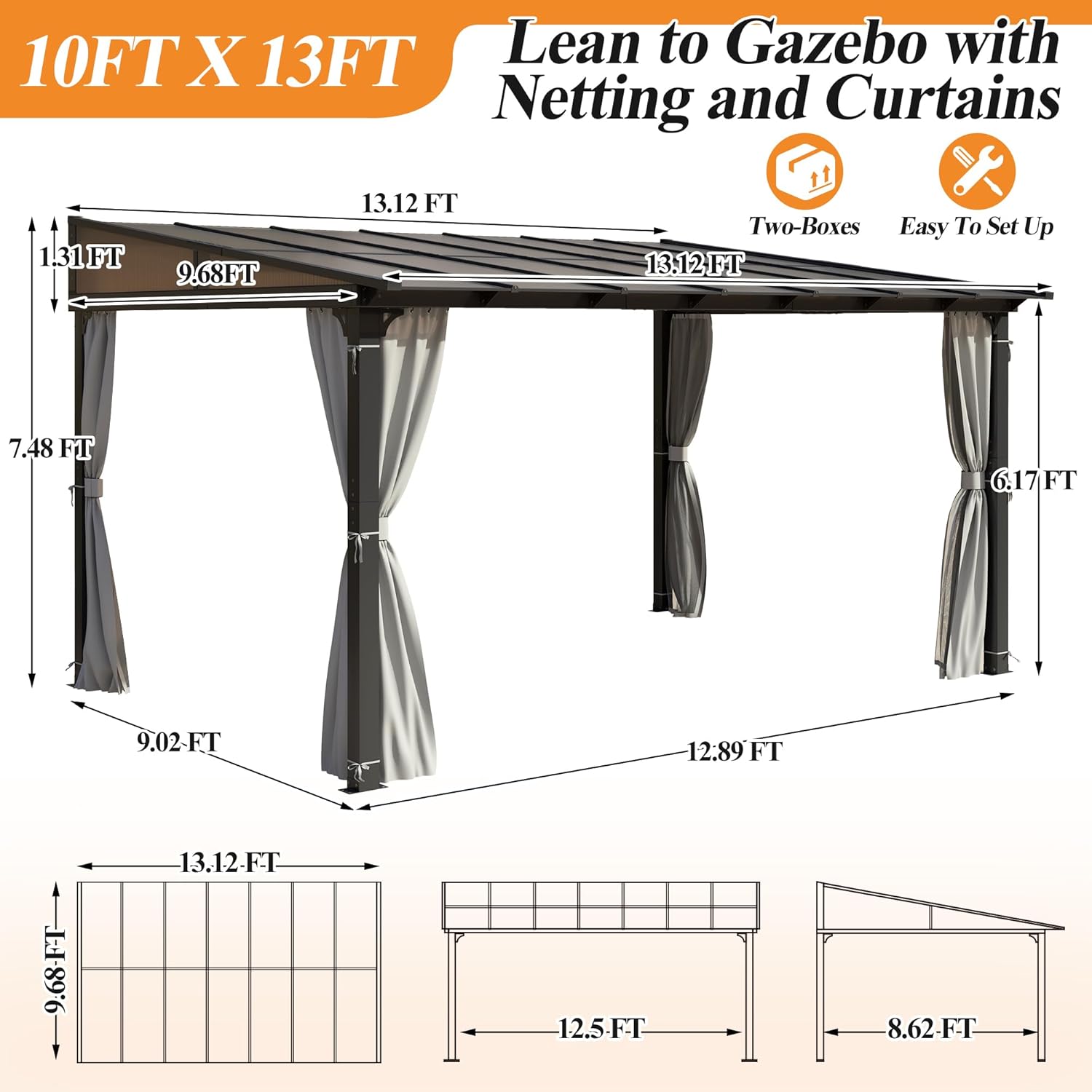 10’ x 13’ Gazebo for Patio 