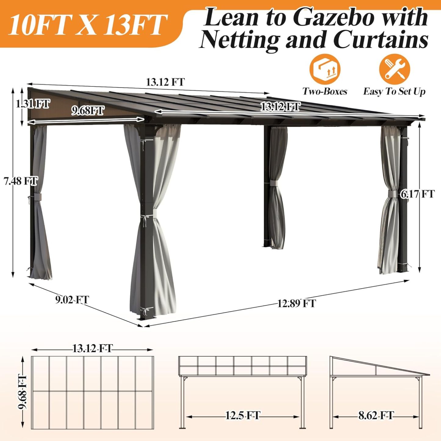 10’ x 13’ Gazebo for Patio 