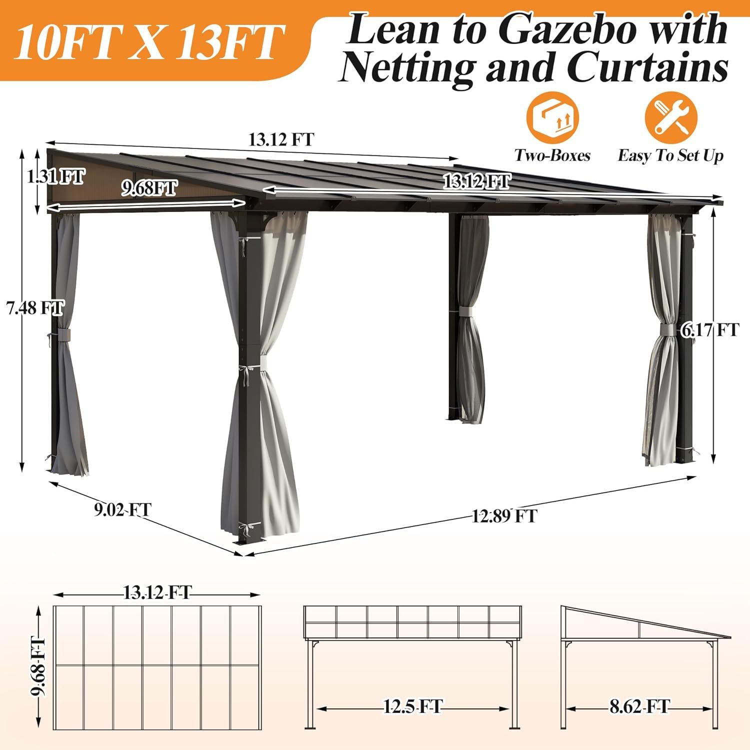 10’ x 13’ Gazebo for Patio 