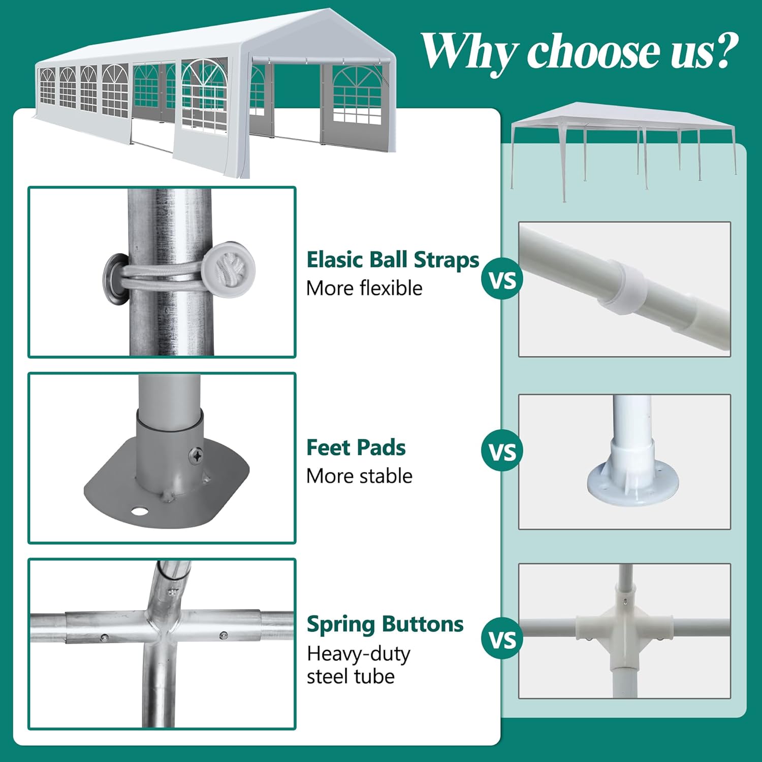  20' x 40' Canopy Party Tent & Carport 